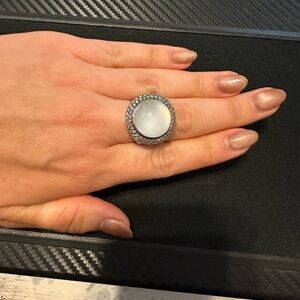 David Yurman Silver and White Elegant Ring